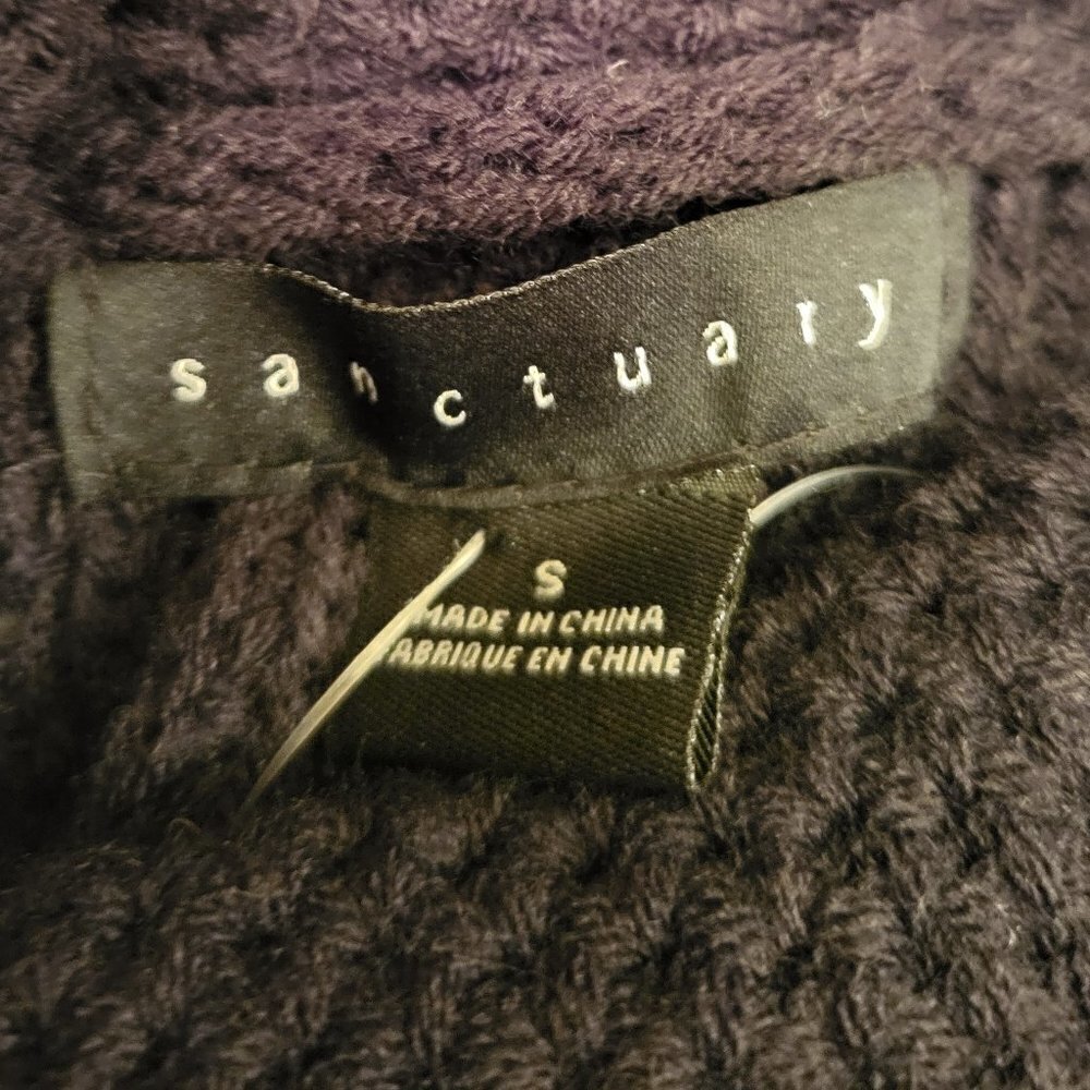 Sanctuary Long Sleeve Cowl Neck Knit Sweater Top Black Women’s SMALL NWOT - Picture 6 of 6
